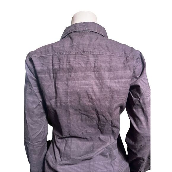 Women long sleeve tuxedo coffee bean button shirt M - Picture 6 of 6